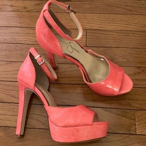 Jessica Simpson Platform Snake Embossed Sandals